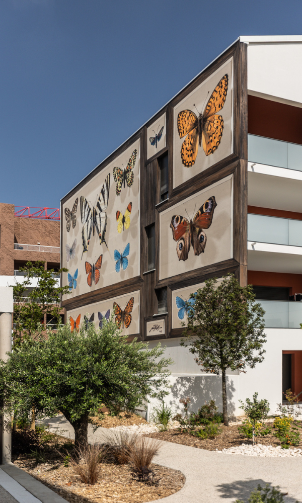 Fresque Papillons Mantra